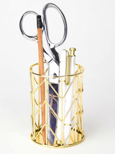 Load image into Gallery viewer, U Brands Pencil Cup, Wire Metal, Gold - 897U06-24