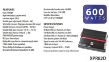 Load image into Gallery viewer, Dual XPR82D 2/1 High Performance Power MOSFET Class D Car Amplifier