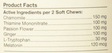 Load image into Gallery viewer, NaturVet Quiet Moments Calming Aid Plus Melatonin 180 Soft Chews 13.9OZ