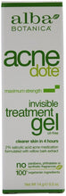 Load image into Gallery viewer, Alba Botanica Natural Acnedote Invisible Treatment Gel, 0.5 Ounce -- 2 Pack