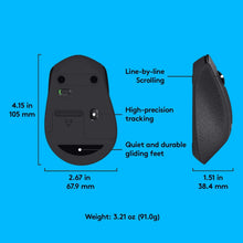 Load image into Gallery viewer, Logitech M330 Silent Plus Wireless Large Mouse, Black Inc)