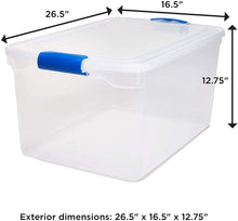 Load image into Gallery viewer, Homz Clear storage container with lid