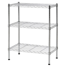 Load image into Gallery viewer, Sandusky WS241430 Wire Shelving, 24" Width x 30" Height x 14" Depth, 3 Shelves, Chrome