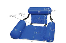 Load image into Gallery viewer, Poolmaster Water Chair Inflatable Swimming Pool Float Lounge, Blue, (Model: 70742)
