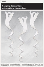 Load image into Gallery viewer, 33.5&quot; Hanging Spiral Ghost Halloween Decorations, 3ct