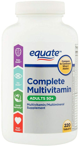 Equate Mature Complete Multivitamin with Lycopene Tablets, 220-Count Bottle