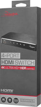 Load image into Gallery viewer, Rocketfish - 4-Port 4K HDMI Switch Box - Black RF-G1501