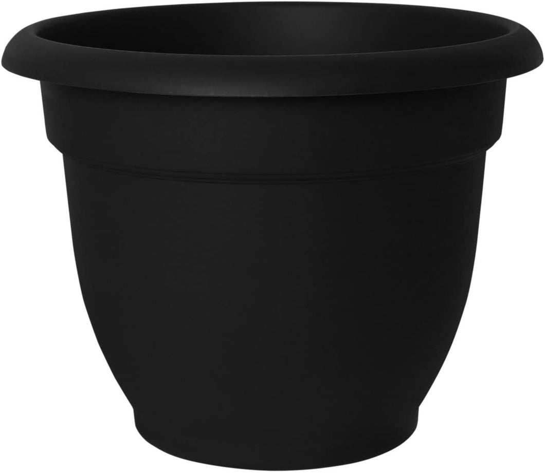 Bloem 20-56912 Fiskars 12 Inch Ariana with Self-Watering Grid, Black