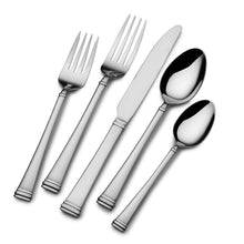 Load image into Gallery viewer, Pfaltzgraff 5077437 American Bead 20-Piece Stainless Steel Flatware Set