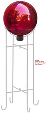 Load image into Gallery viewer, Alpine Corporation GLB292RD Glass Gazing Globe Outdoor Festive Holiday Décor for Garden, Lawn, Yard, 10-Inch Tall, Red