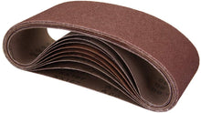 Load image into Gallery viewer, POWERTEC 110080 4-Inch x 24-Inch Aluminum Oxide Sanding Belt, 10-Pack