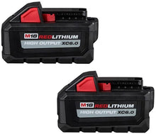 Load image into Gallery viewer, Milwaukee 48-11-1862 M18 18-Volt Lithium-Ion High Output 6.0Ah Battery Pack (2-Pack) (Non-Retail Packaging)