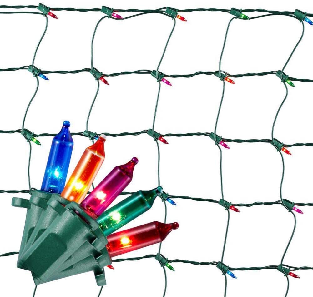 Home Accents Holiday 150-Light Multi-Color 72 in. x 48 in. Net Lights