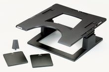 Load image into Gallery viewer, 3M Adjustable Laptop Stand, Raise Screen Height to Reduce Neck Strain, 3&quot; Height Adjustment, Large Platform for Docking Station, Non-Skid Base Keeps Laptop Secure, Cable Management, Black (LX500)