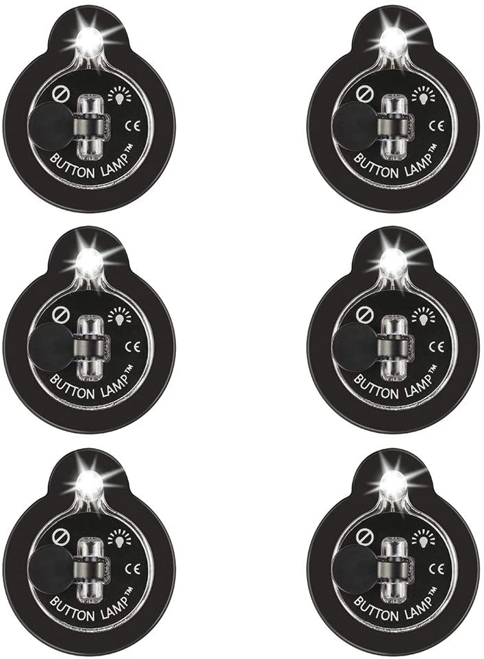 BUTTON LAMP Adhesive LEDs Light Package - Lightweight, Ultra Small, Ultra Bright LED Utility Lights