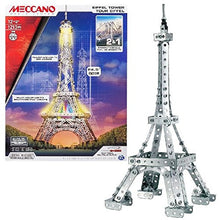 Load image into Gallery viewer, Meccano 2 in 1 Model Kit: Eiffel Tower &amp; Brooklyn Bridge