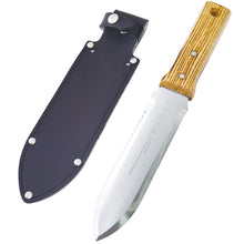 Load image into Gallery viewer, Nisaku NJP650 Hori-Hori Weeding &amp; Digging Knife, Authentic Tomita (Est. 1960) Japanese Stainless Steel, 7.25" Blade, Wood Handle