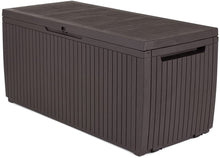 Load image into Gallery viewer, Keter Springwood Plastic Deck Storage Container Box Outdoor Patio Garden Furniture