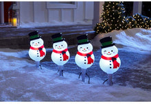 Load image into Gallery viewer, Lightshow 20 in. Christmas ColorMotion Pathway Stakes Snowman (Set of 4) 115711