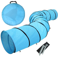 Load image into Gallery viewer, Yaheetech 18ft Pet Dog Agility Obedience Training Tunnel Blue - Dia.24