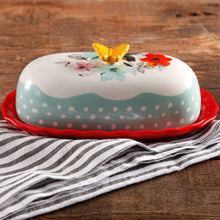 Load image into Gallery viewer, The Pioneer Woman Flea Market Decorated Floral 6.4 Butter Dish