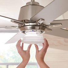 Load image into Gallery viewer, Kensgrove 54 in. Integrated LED Indoor Brushed Nickel Ceiling Fan with Light Kit works with Google Assistant and Alexa
