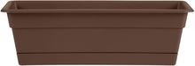 Load image into Gallery viewer, Bloem Dura Cotta Window Box Planter w/Tray, 18&quot;, Chocolate (DCBT18-45), 2 Gallon