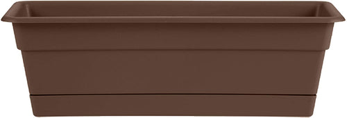 Bloem Dura Cotta Window Box Planter w/Tray, 18