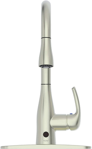 Bio Bidet FLOW Motion Sensor Kitchen Faucet, Brushed Nickel