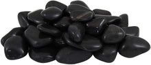 Load image into Gallery viewer, Margo Garden Products 0.5-1.5" 20lbs Rainforest Black Super Polished Pebbles, Small