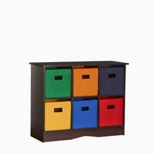 Load image into Gallery viewer, RiverRidge Kids 6 Bin Storage Cabinet, Espresso