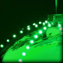 Load image into Gallery viewer, Alpine Corporation LPA108L-GN Hanging Christmas Ball Ornament with Chasing LED Lights Plug-in Festive Indoor Holiday Décor, 13-Inch Tall, Green