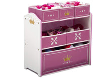 Load image into Gallery viewer, Delta Children Princess Crown Multi Bin Toy Organizer, White and Pink