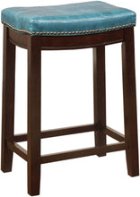 Load image into Gallery viewer, Linon Claridge 26in Bar Stool in Blue