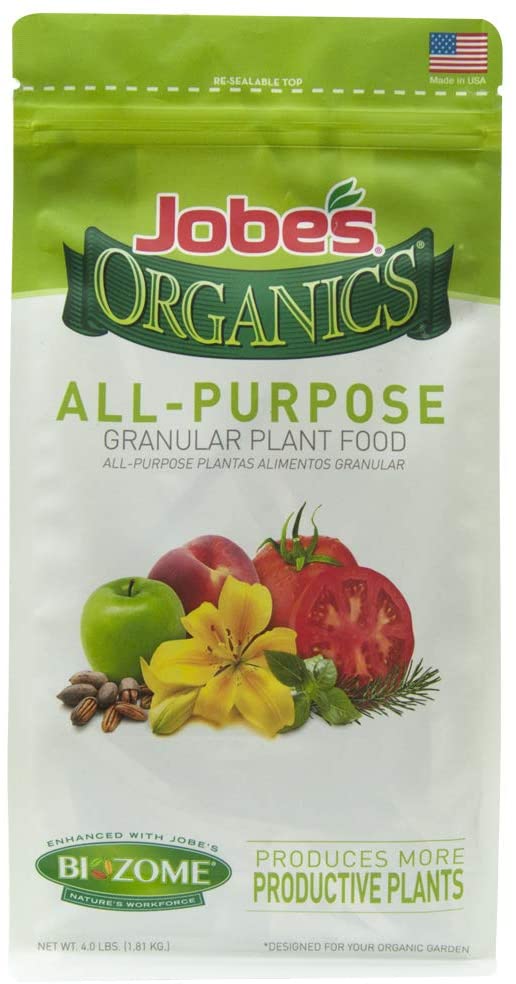 Jobe's Organics 09526 Organic All Purpose Granular Fertilizer 4-4-4, 4 lb