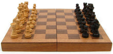 Load image into Gallery viewer, Hey! Play! Wooden Book-Style Chess Board with Staunton Chessmen, Brown