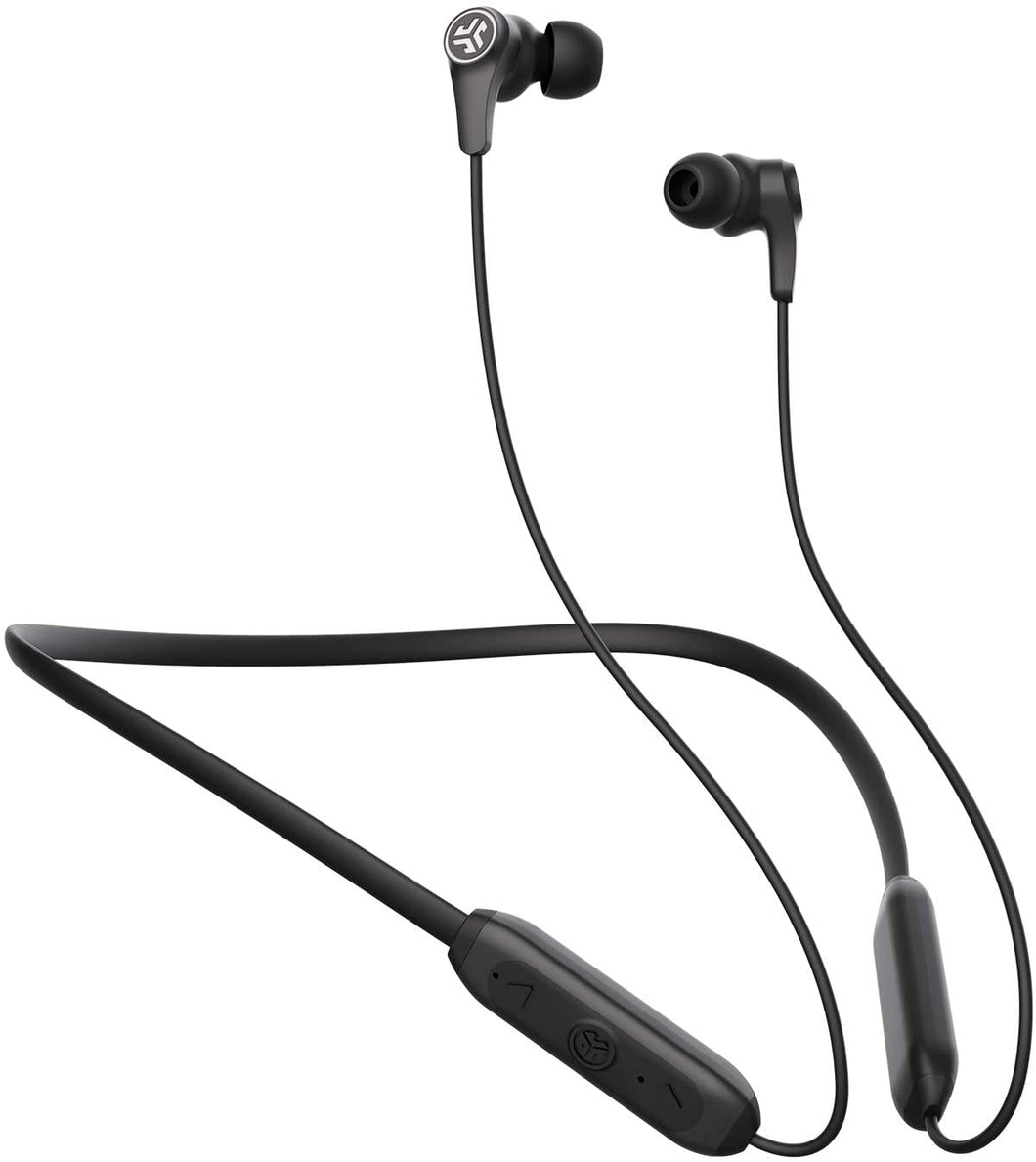 JBuds Band Wireless Earbud Neckband Headset - Black - IP66 Sweatproof - Bluetooth 5 Connection - Built-in Microphone for Phone Calls - 3 EQ Sound Settings: JLab Signature, Balanced, Bass Boost