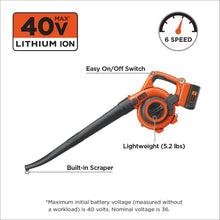 Load image into Gallery viewer, Black and Decker 40V Lithium Ion Sweeper/Vac