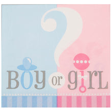 Load image into Gallery viewer, Gender Reveal Beverage Napkins, 24ct