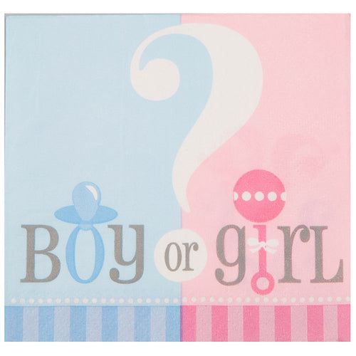 Gender Reveal Beverage Napkins, 24ct