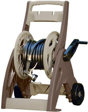 Load image into Gallery viewer, Suncast JSF175 175 ft Hosemobile Reel Cart Hose Caddy with Large Easy to Grip Crank for Garden, Lawn, and Patio, 175', Bronze and Taupe