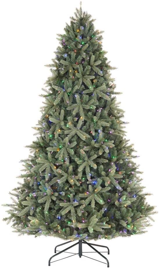 Home Accents Holiday 9 ft Asher Blue Spruce Pre-Lit LED Artificial Christmas Tree with 960 Color Changing Lights