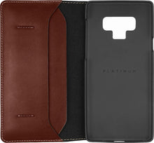 Load image into Gallery viewer, Platinum Leather Folio Case for Samsung Galaxy Note9 - Bourbon - Model: PT-MSGN9SBFBR