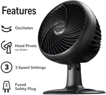 Load image into Gallery viewer, Honeywell Turbo Force Oscillating Table Fan, HT-906,Black