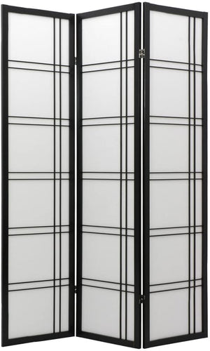 Double Cross Room Divider in Black Number of Panels: 6