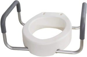 Essential Medical Supply Toilet Seat Riser with Removable Arms - Standard Bowl, 17.5 x 13.5 x 3.5 Inch
