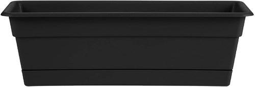 Bloem DCBT30-00 Dura Cotta Plant Window Box, 30-Inch, Black, 4 Gallon