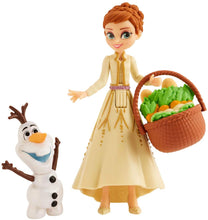 Load image into Gallery viewer, Disney Frozen Anna &amp; Olaf Small Dolls with Basket Accessory, Inspired by The Frozen 2 Movie