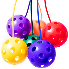Load image into Gallery viewer, K-Roo Sports 6-pack Swinging Skip Balls, Rainbow Colors - Kids Jump Rope Athletic Exercise Toy for Playground, Gym Class, &amp; Home by