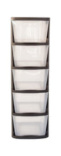 Load image into Gallery viewer, Muscle Rack PDT5 5 Drawer Tower, Black Frame with Clear Drawers